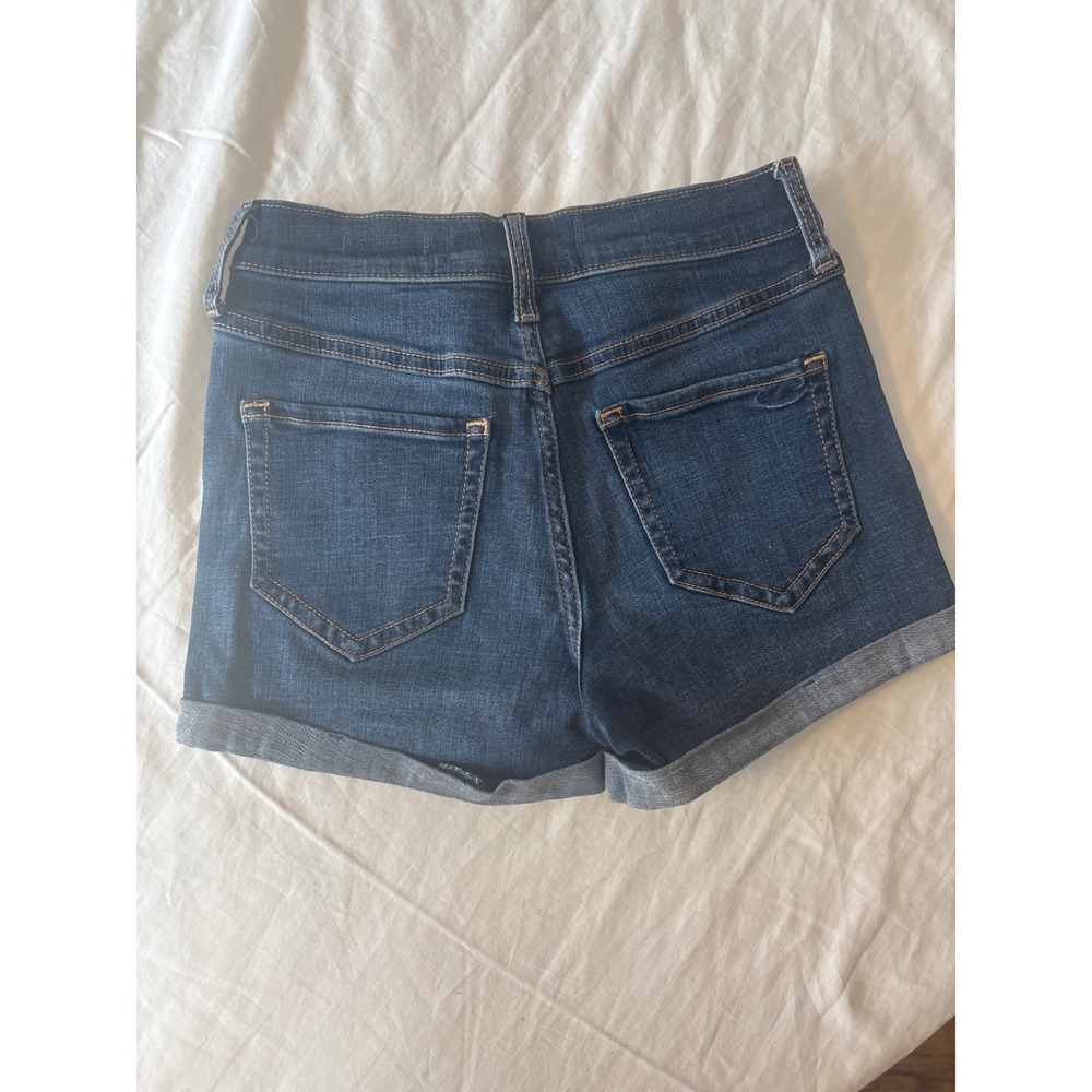 Hollister Denim Shorts Womens W24 Blue Excellent High-Rise Advanced Stretch - Picture 4 of 8